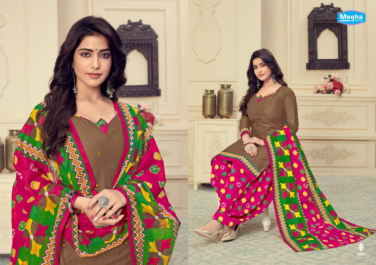 Megha Rang Resham 3 Latest Fancy Regular Wear Cotton Printed Dress Material Collection